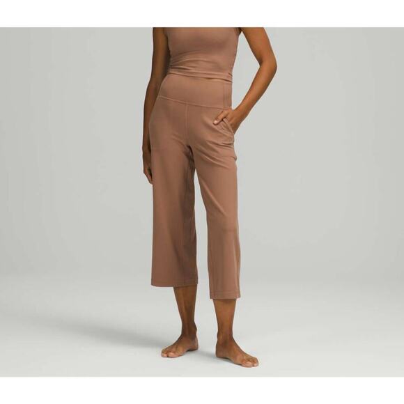 Lululemon Athletica Pants - Lululemon Align Wide Leg Super High Rise Crop 23” in Cacao Size 8